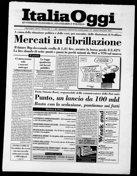 Italia oggi : quotidiano di economia finanza e politica